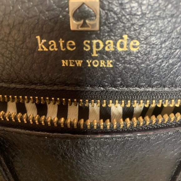 Authentic Kate Spade Black Pebbled Leather Satchel With Gold Hardware - Picture 4 of 7